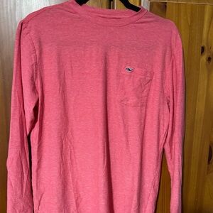 Vineyard Vines Edgartown Boys Coral Long Sleeve Tee